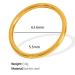 Gold color / 1 Piece Simple Series Simple Solid Color Stainless Steel  Gold Color Women's Bangles 